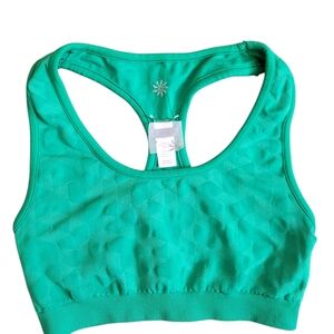 Athleta Sprint Reversible Sports Bra in Clover, Size Small